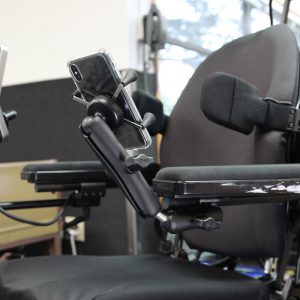 Wheelchair mount for phone