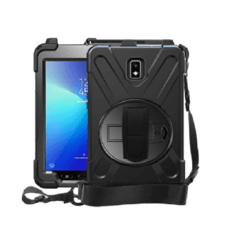 Strike Rugged Case with Hand Strap and Lanyard for Samsung Galaxy Tab Active 2