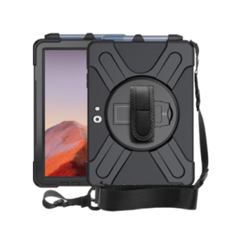 Strike Rugged Case with Hand Strap and Lanyard for Surface Pro 7/7+