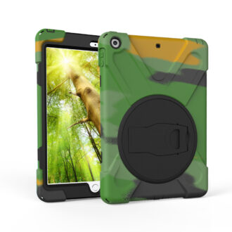 StylePro shockproof case with hand strap and rotating stand for iPad 7th, 8th & 9th gen 10.2" camouflage