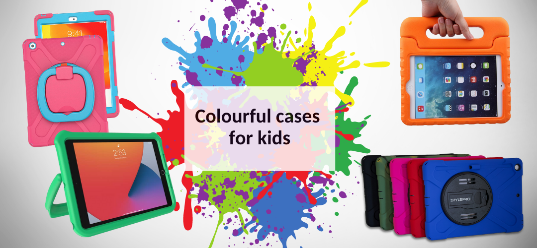 Colour iPad cases for kids